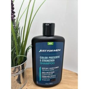 Just For Men Color Preserve & Strengthen Conditioning, Shampoo 8 oz, Dark Shades